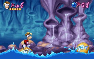Rayman looking for the shark