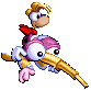 Rayman fliegt mit Moskito